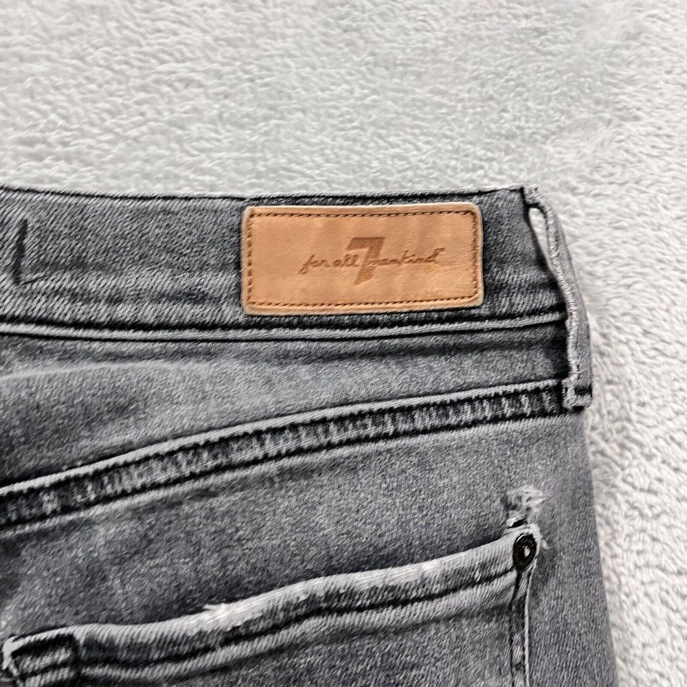 7 For All Mankind Luxe Vintage Jeans Women's 28 Ankle Skinny Italy Gray - Picture 6 of 11